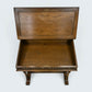 Old Charm Davenport Desk Red Hide Writing Slope Light Oak FREE UK Delivery*