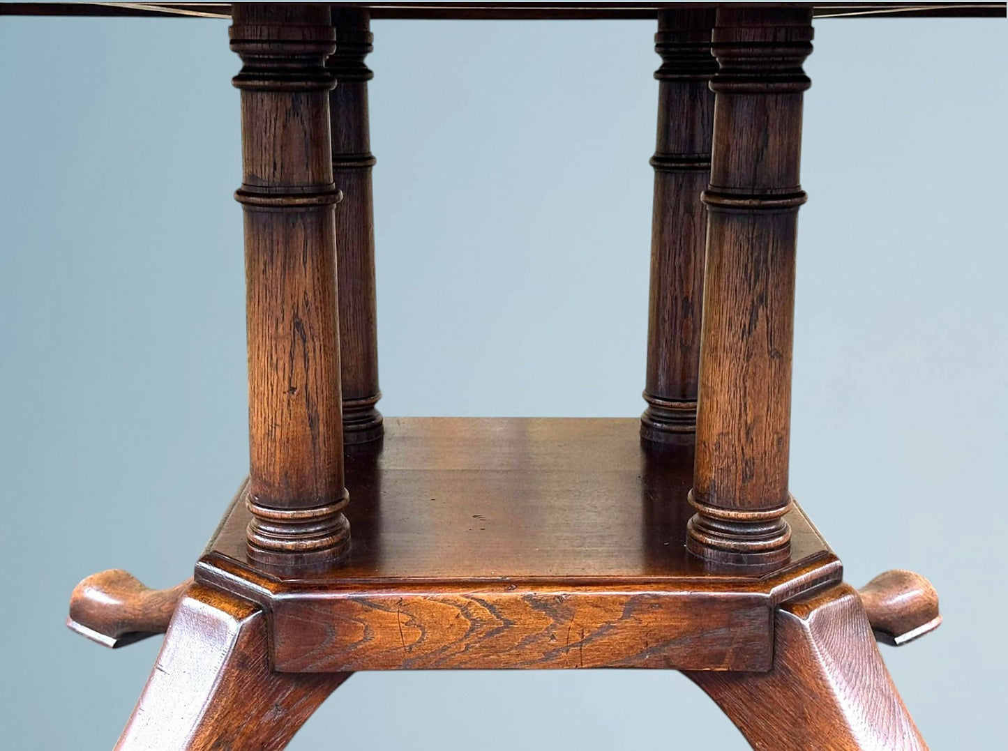 George III Revival Oak Extending Dining Table Titchmarsh Goodwin