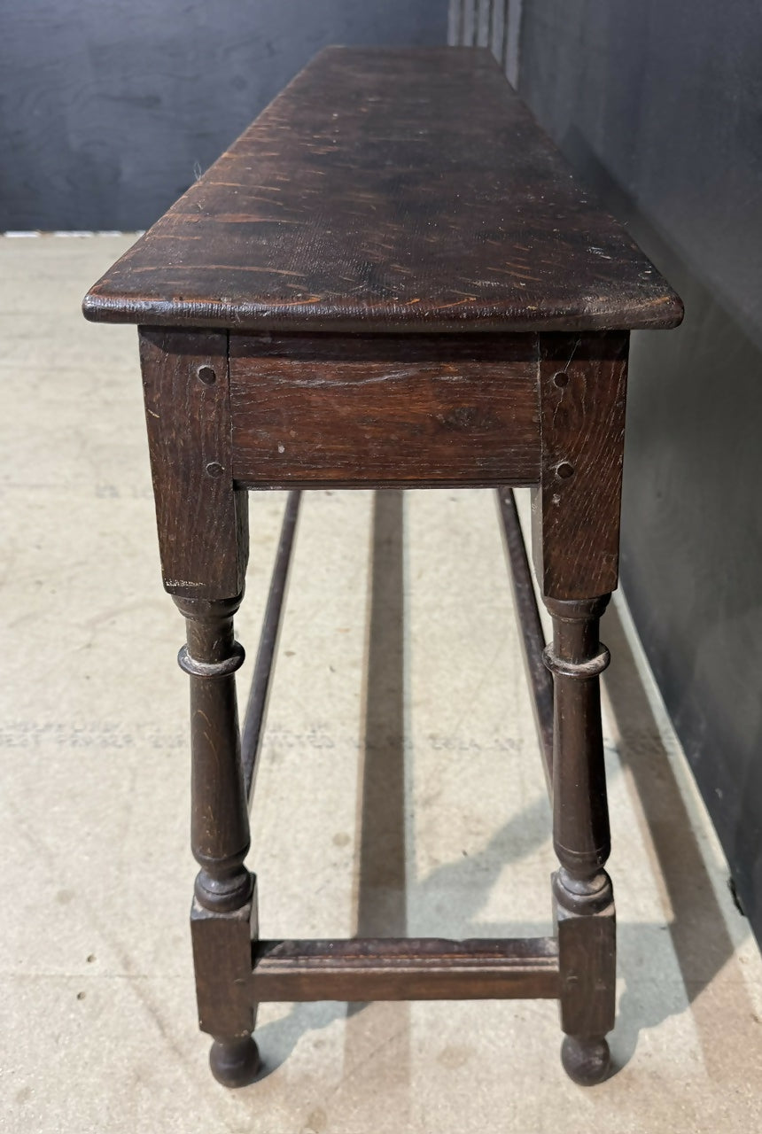Rare Long Georgian Oak Joint Stool