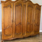 Wardrobe Vintage French Louis XVI Style Four Door Carved Armoire LOT 4861