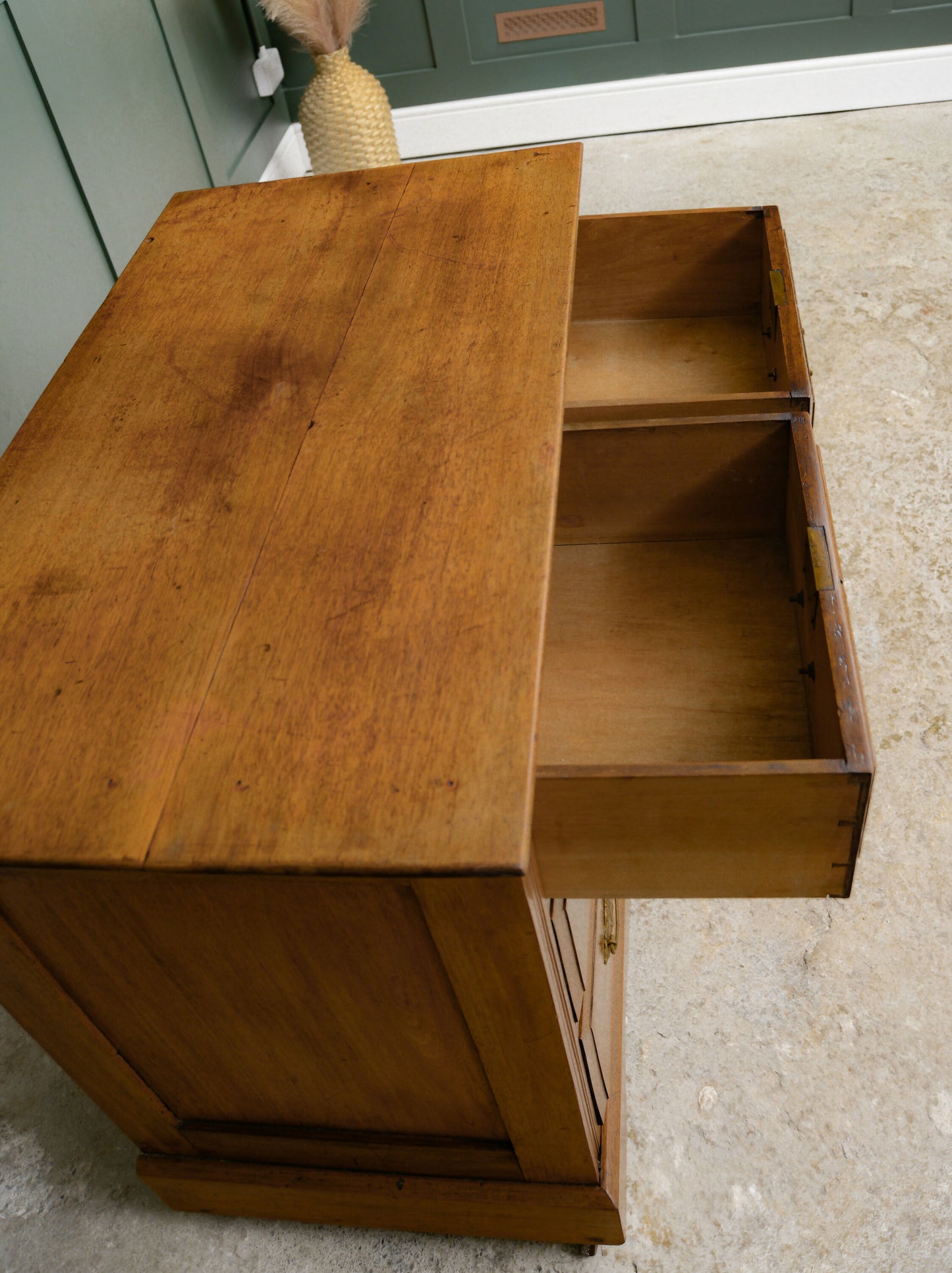 Victorian Light Wood Chest of Drawers - Satinwood or Bleached Mahogany