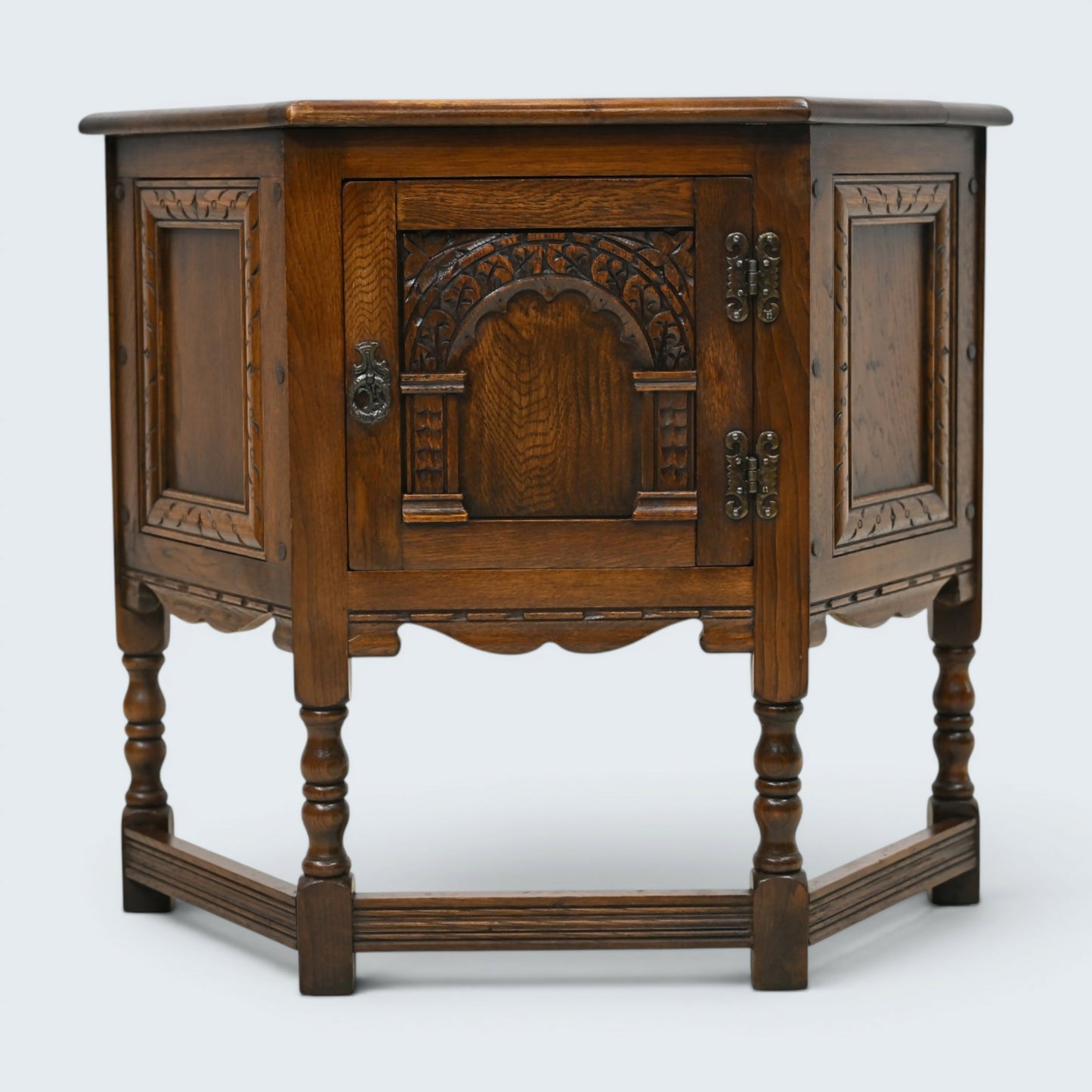 Old Charm Oak Hall Table With Cupboard Light Oak vintage Sideboard FREE Delivery