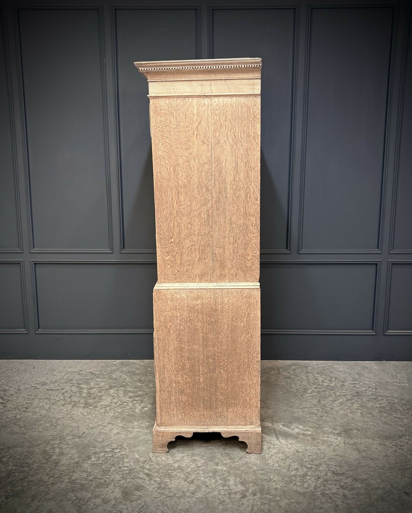 18th Century Bleached Oak Tallboy Chest On Chest