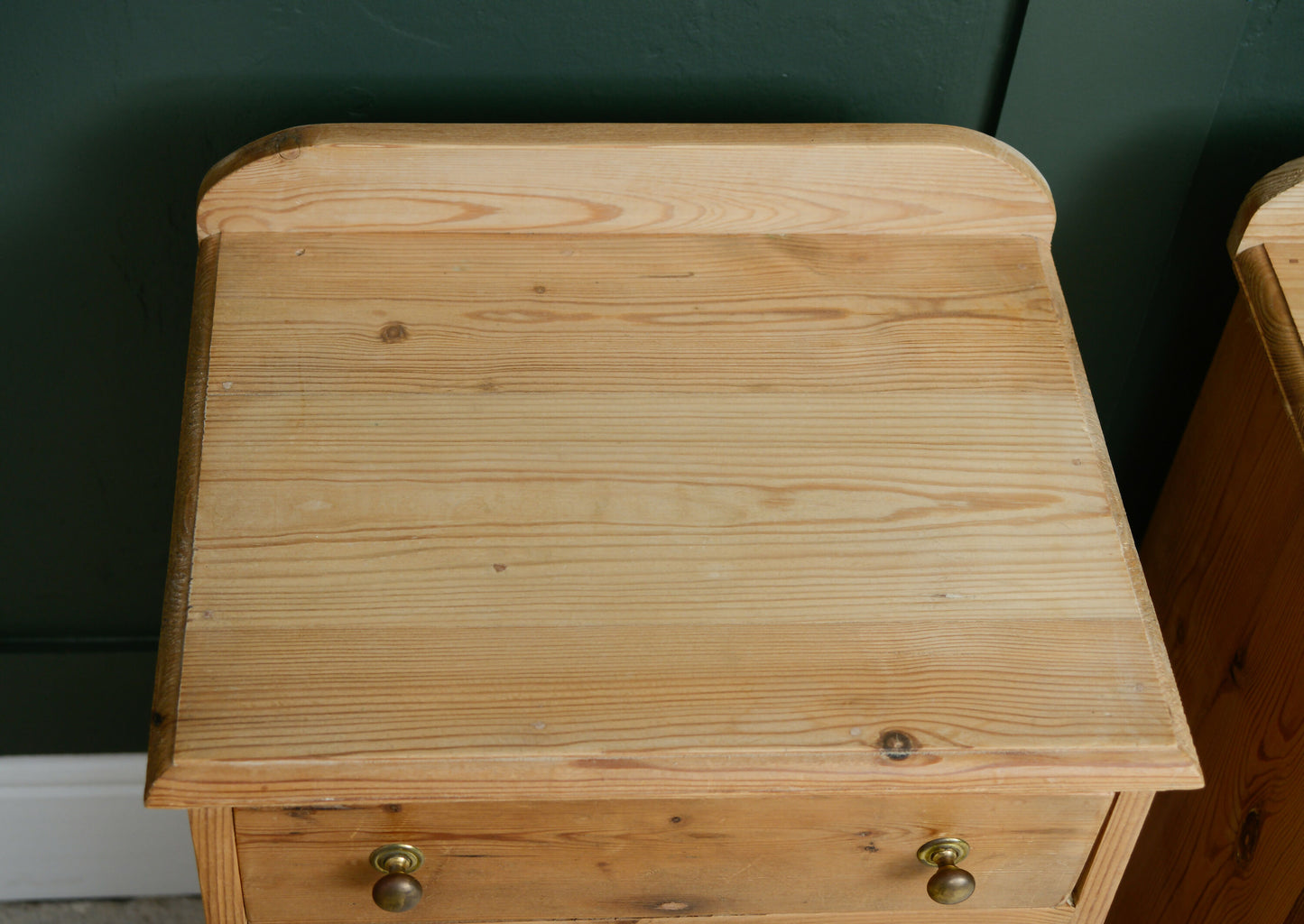 Pair Vintage Pine Bedside Cupboards Tables - Pot Cupboards - SKU 206 207