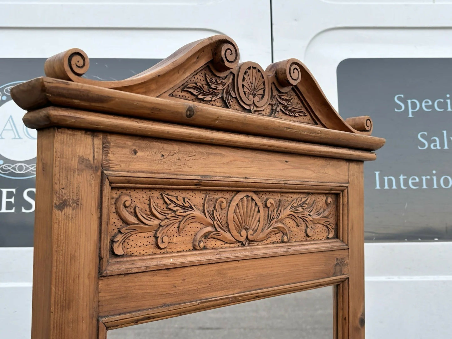 Vintage Pine Cheval Dressing Mirror