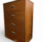 Vintage 4 Drawer Chest of Drawers by Homeworthy Mid Century Teak Effect 88cm