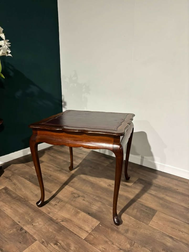 Antique Mahogany Leather Top Centre Table9