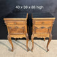 Lovely Pair French Walnut Bedside Cabinets