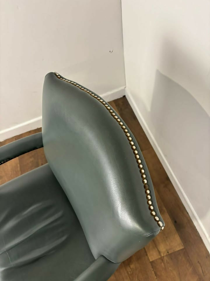 Classic Gainsborough Chair in Duck Egg Leather