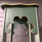 Vintage green & gold plant stand/lamp table