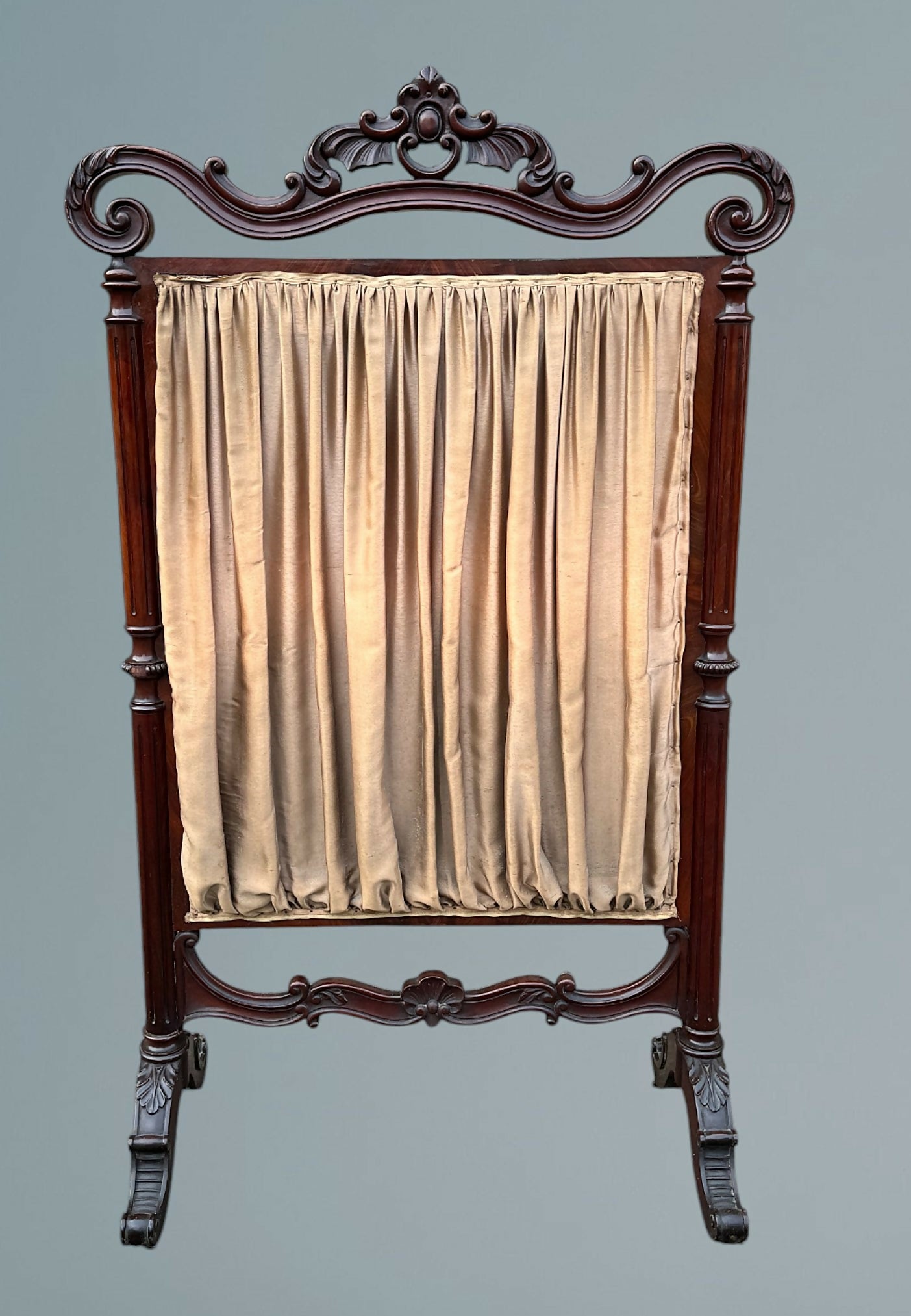 George IV Mahogany Fire Screen