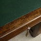Victorian Oak Pedestal Desk with Full Width Drawer & Green Top