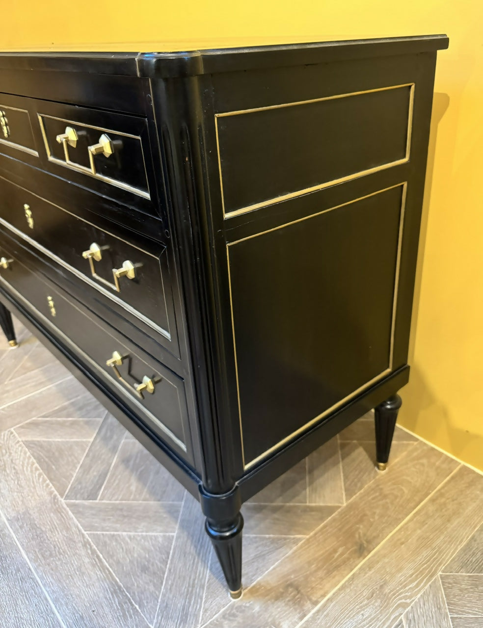 French Louis XVI Ebonised Commode