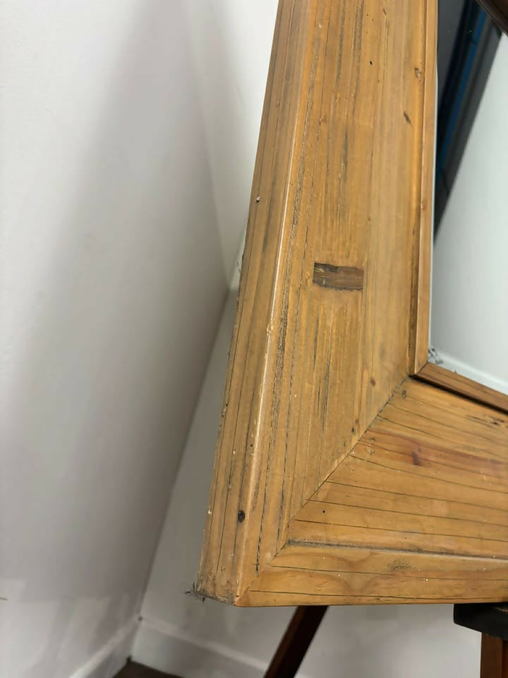 Contemporary Pine Rectangular Mirror