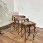 Vintage Burr Walnut Nest of Three Tables