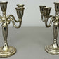 Pair of Candelabras Vintage French Style Metal Five Arm Candle Holders LOT 6482