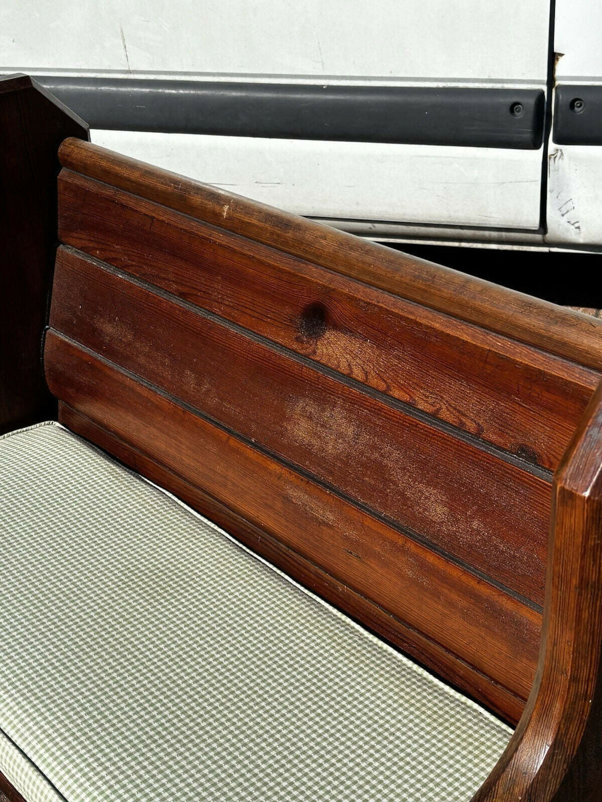 Small Vintage Victorian Pine Pew, 1800s