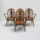 4 Ercol Windsor Fleur-De-Lyes Dining Chairs Golden Dawn Finish FREE UK Delivery*
