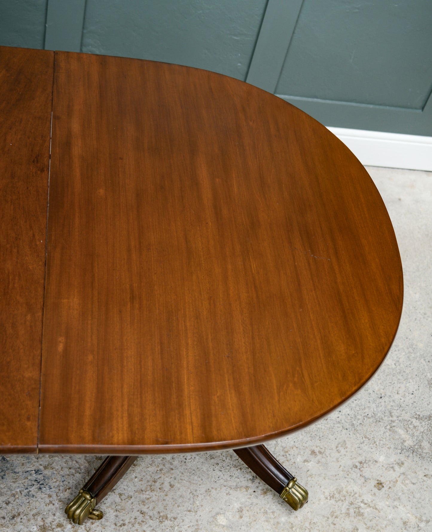 Regency Solid Mahogany Extending Dining Table with Leaf - Twin Pedestal - 194 cm