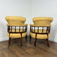 Pair of Edwardian Mahogany Upholstered Tub Chairs