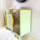 Upcycled French Provincial Cabinet in Sage Green and Tropical Jungle ,Upcycled Statement Furniture