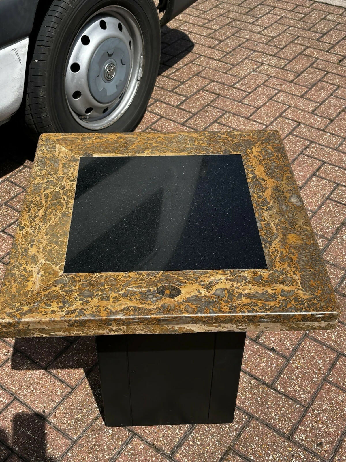 Vintage Italian Marble Coffee Table & Matching Lamp Table