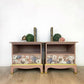 Stag Bedside Tables in Floral and Pink