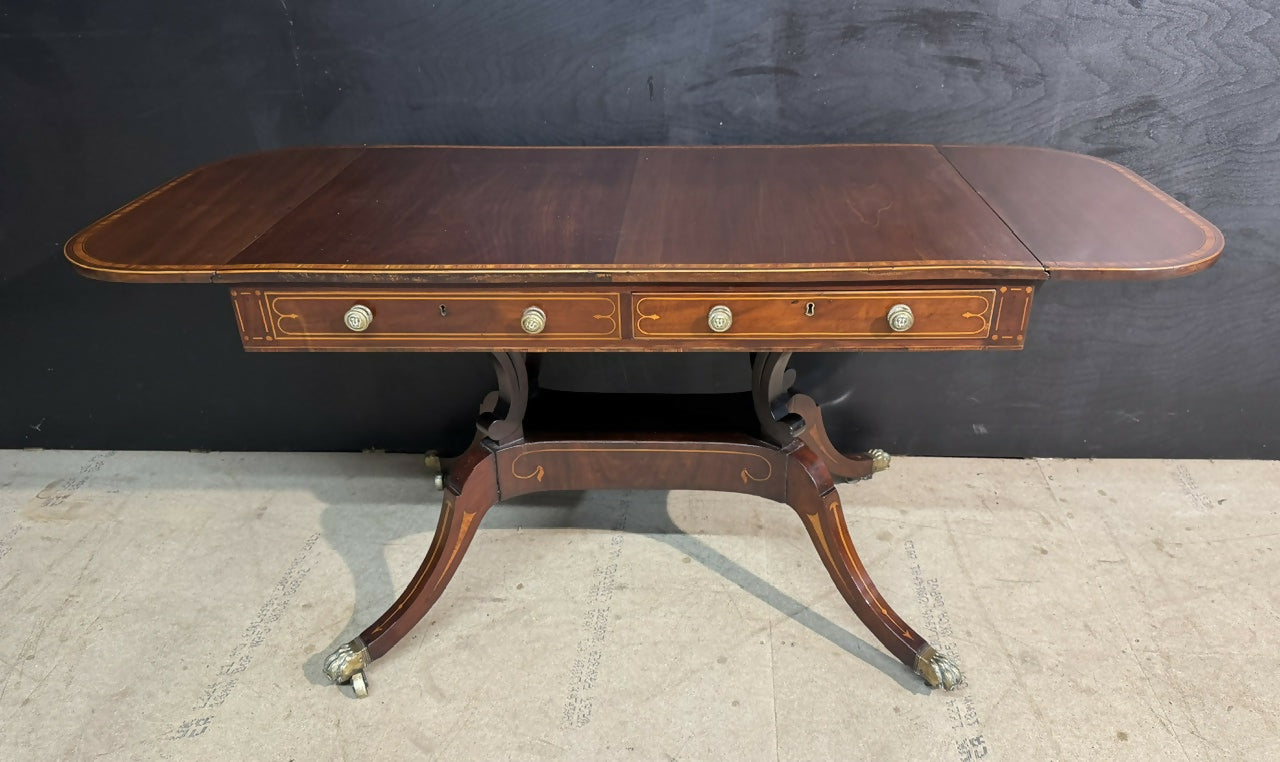 Georgian Inlaid Mahogany Sofa Table