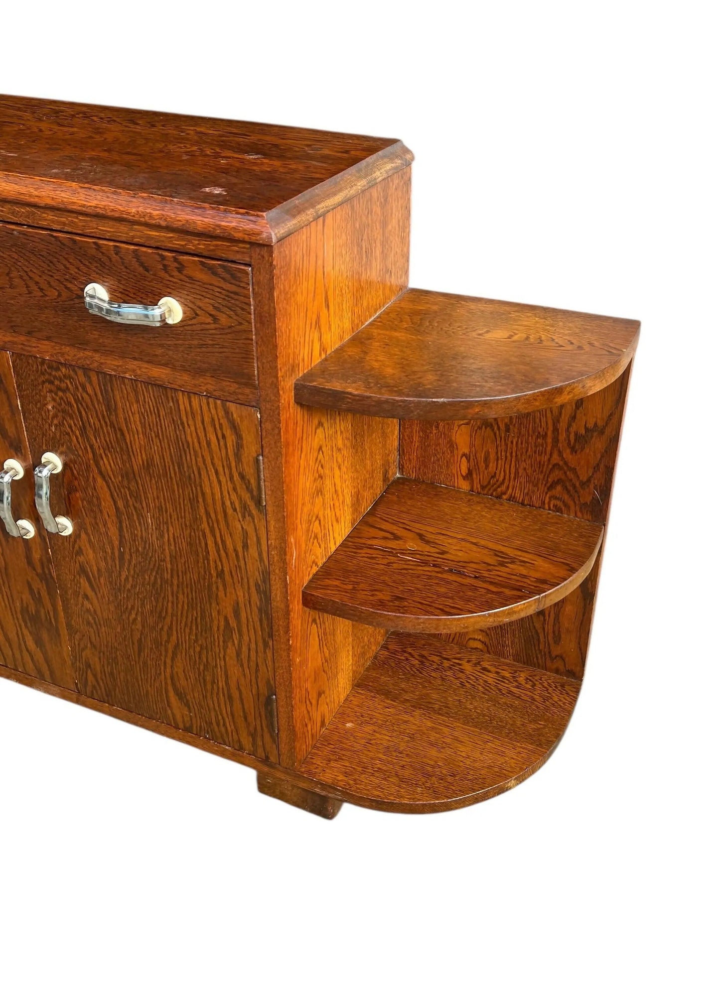 Art Deco Oak side table / cupboard / bedside by Brightwell