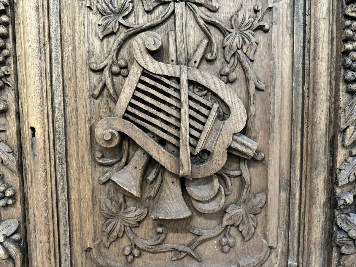 Superb French Carved Oak Sideboard