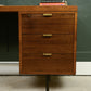 Mid Century Teak Office Desk with Black Top - Danish?