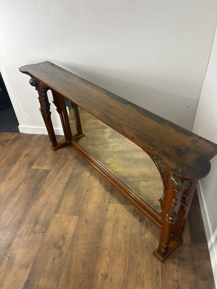 Victorian Mahogany Carved Mirror