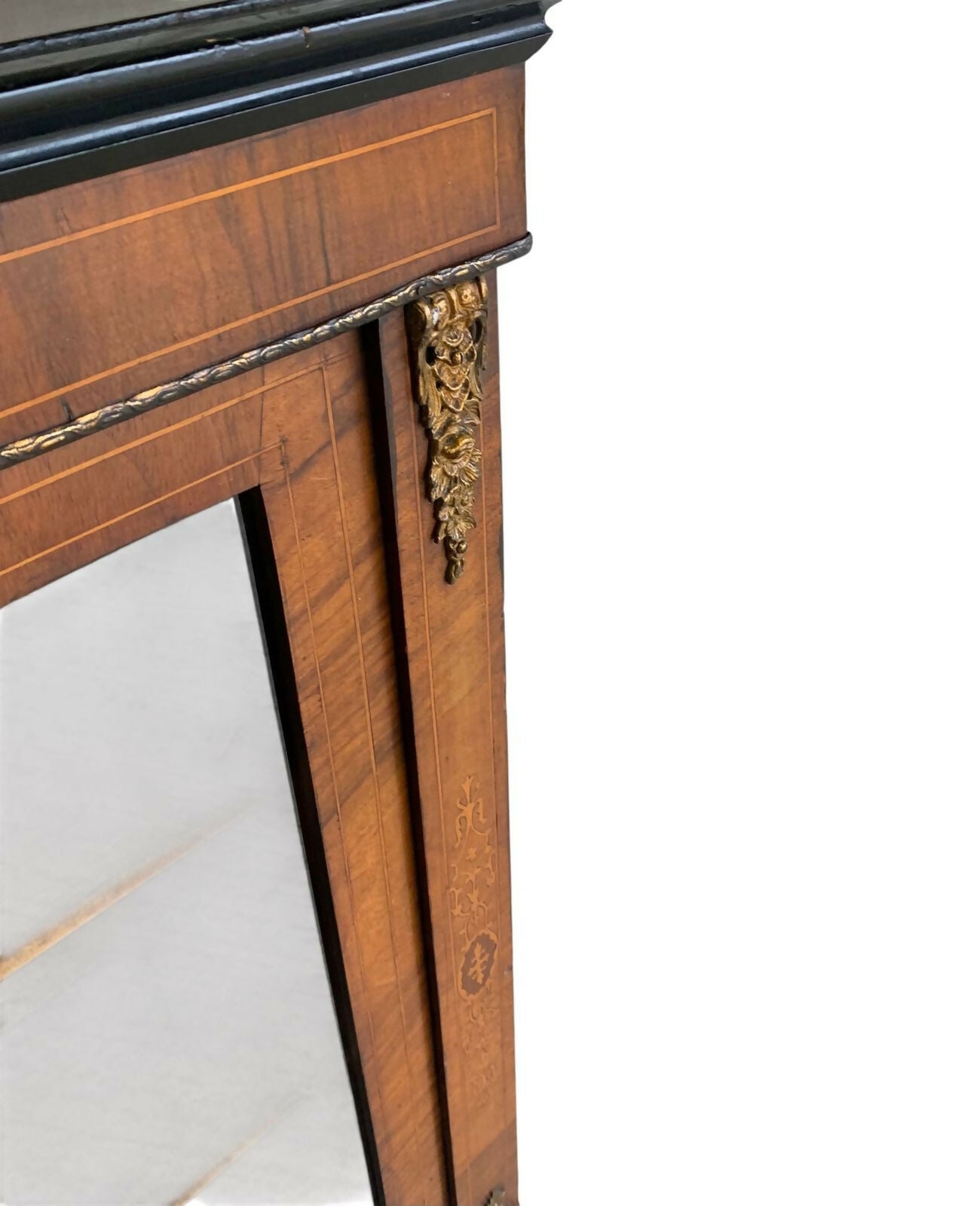 Antique Walnut 19th C Pier Cabinet