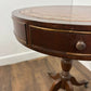 Vintage Reproduction Mahogany Drum Table with Leather Top