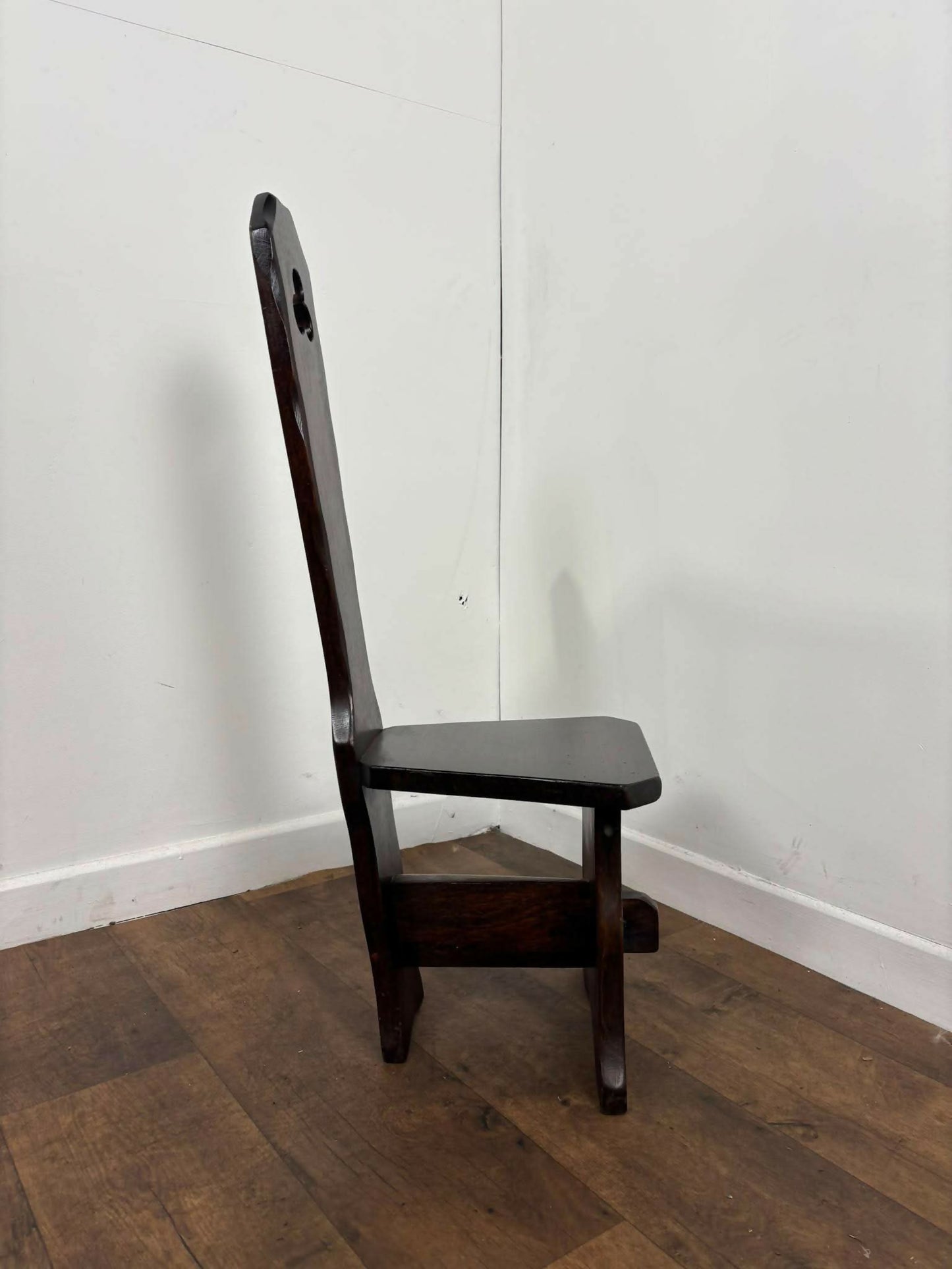 Vintage Dark Oak Spinning Chair