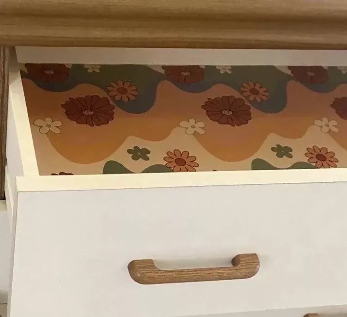 Vintage Teak Cream Bedroom Tallboy Chest Mid Century Drawers Nursery Storage