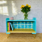 Blue Sideboard Cabinet, Bookshelf, Drinks Display Cabinet