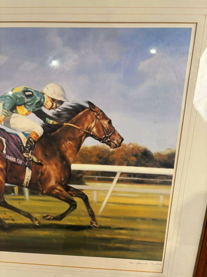 Limited Edition Racing Print Signed Lester Piggott