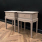 Stag minstrel bedside tables natural wood restored pair bedside cabinets
