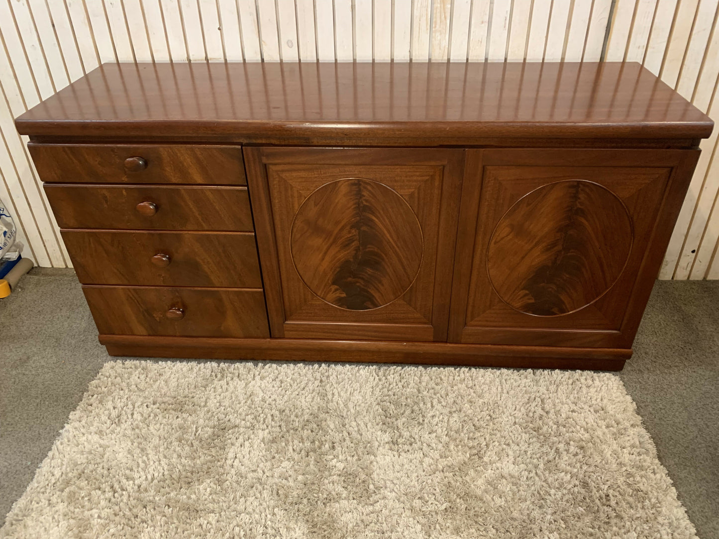 Nathan Furniture Vintage Sideboard Mid Century Wooden Cabinet Drawers Cupboard