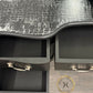 Contemporary Black and Silver French Rococo Dressing Table With Mirror