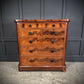 Large Vintage Victorian Tallboy Flame Mahogany Chest Of Drawers