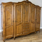 Wardrobe Vintage French Louis XVI Style Five Door Oak Carved Armoire LOT 6457