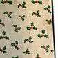Vintage Folding Table with Holly Pattern | Rustic Wooden Accent Table