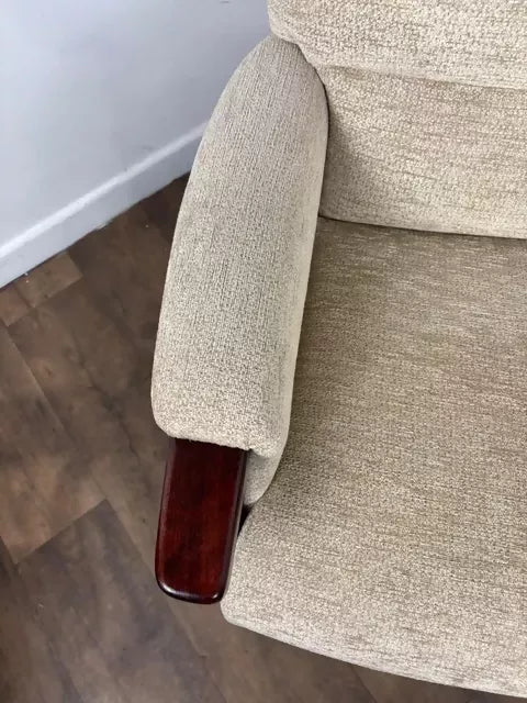 Vintage High Back Upholstered Armchair
