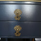 Navy blue bedside tables