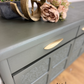 PAINTED TO ORDER Refinished Vintage Large Nathan Sideboard Drinks Cabinet In Deep Dusky Olive Green