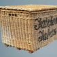 Large Antique Log Basket /Wicker Basket