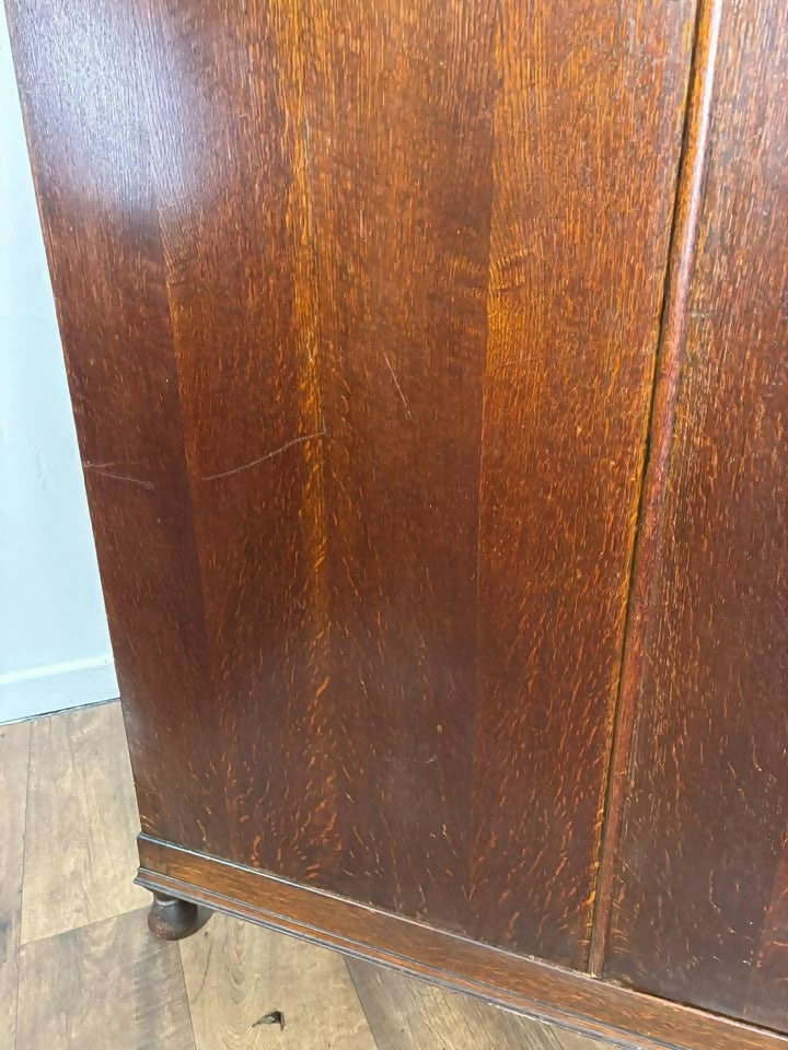 Vintage 1950's Oak Gents Wardrobe