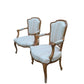 Louis XVI style vintage carved arm chairs